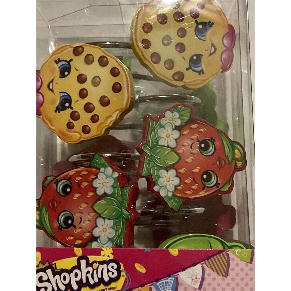 Shopkins Shower Curtain Hooks Rings Lot 12 Kids‎